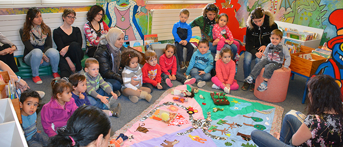 biblio passerelle tapis