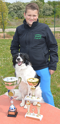 canin Yoan Casas Sélectionné pour le championnat de France d'agility avril2015