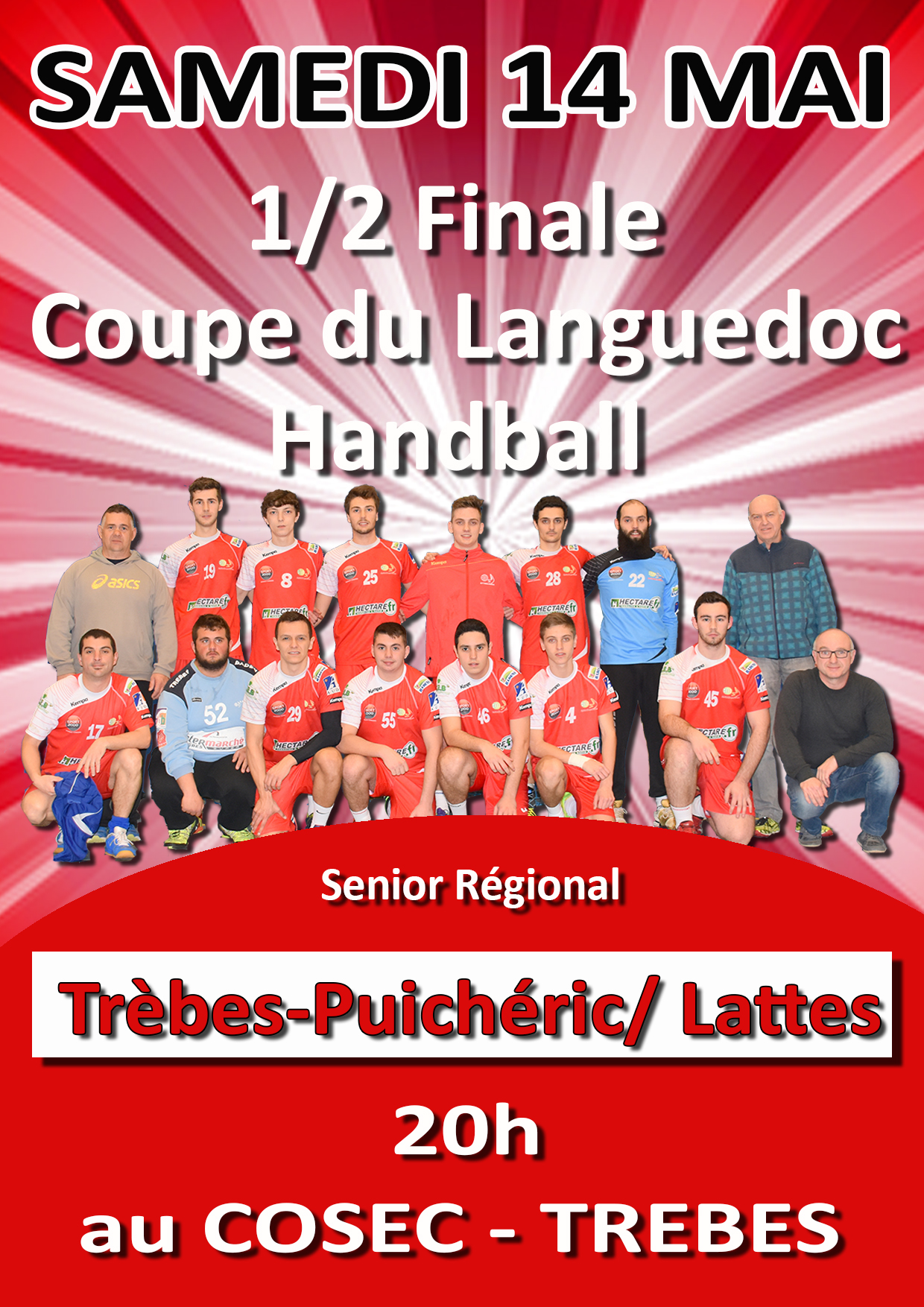 hand affiche 1-2 finale coupe languedoc mai 2016