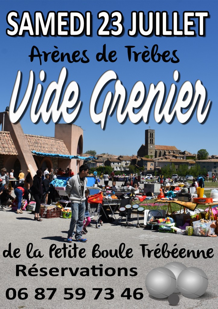 petanque affiche vide grenier photo