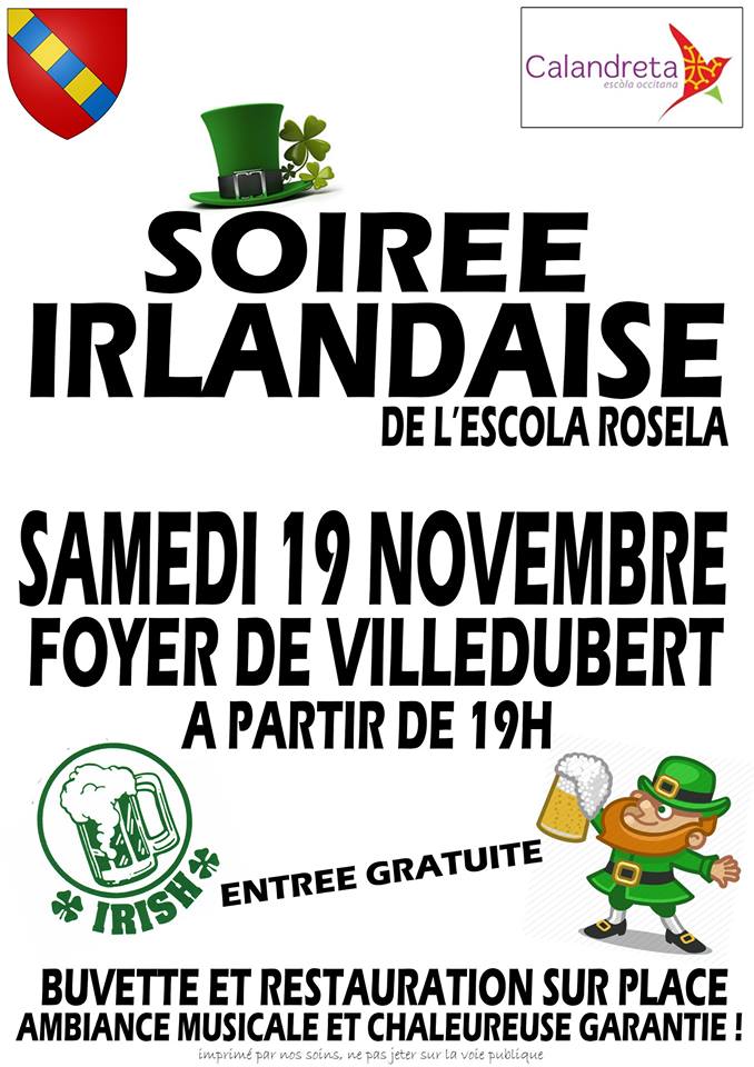 soirée irlandaise la rosela