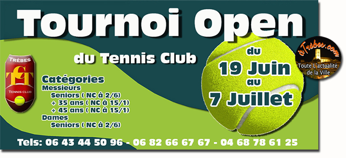 Tennis open  juin2017 Trèbes