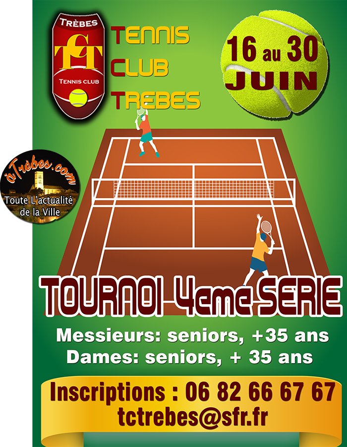 Tennis Trèbes annonce tournoi 2018