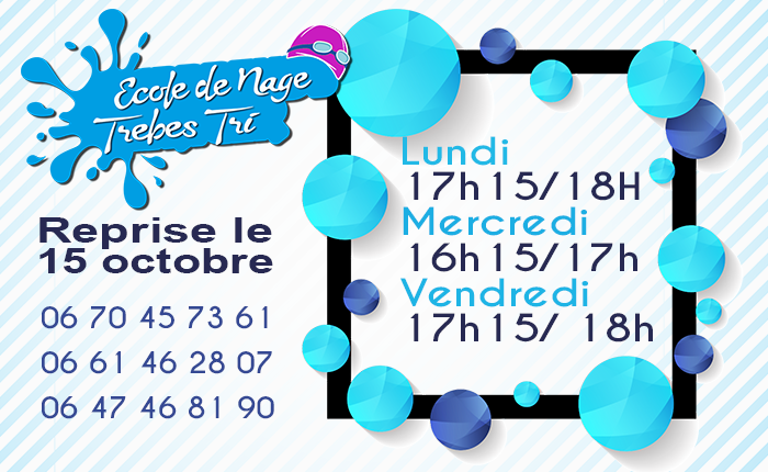 ecole de  nage Trèbes Tri rentrée 2018