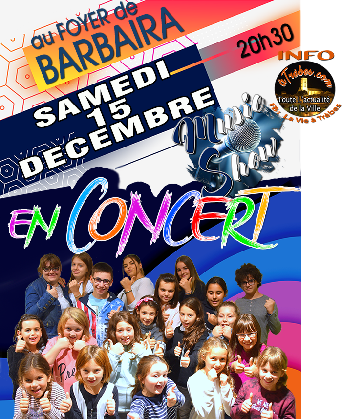 afficheconcert Music Show Trèbes dec2018