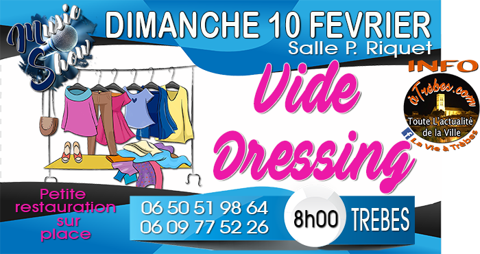 affiche vide dressing Trèbes fev2019 bandeau