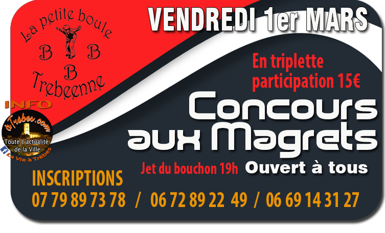 Pétanque  concours magrets