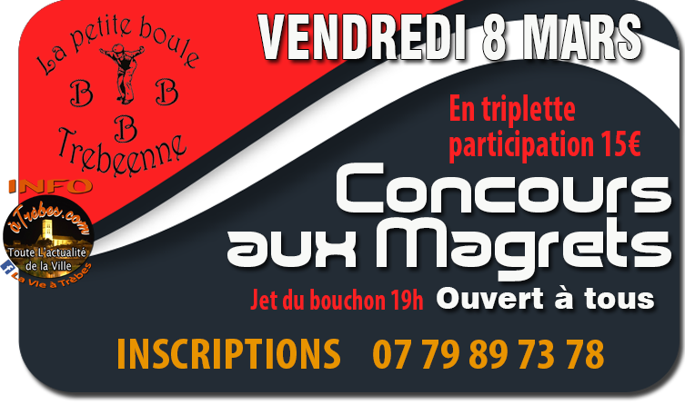 Pétanque  concours magrets 8mars2019